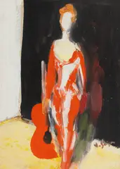 Vasile Grigore, Colombina, ulei pe carton