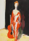 Vasile Grigore, Colombina, ulei pe carton