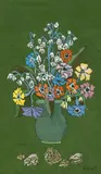 Vasile Celmare, Vas cu flori, 2011, tempera cu emulsie pe pânză