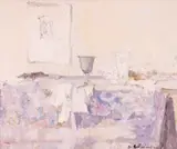 Gabriel Catrinescu, Natură statică de atelier, ulei pe pânză
