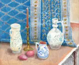 Viorel Grimalschi, Natură statică de atelier, 2008, ulei pe pânză