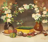 Dimitrie Gavrilean, Natură statică cu castane și flori