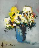 Nicolae Ambrozie, Flori, ulei pe carton
