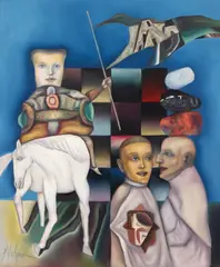 Petre Velicu, Cavaler, 2018, ulei pe pânză