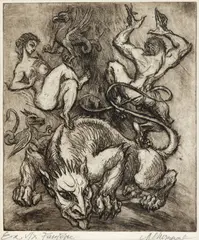 Fantezie by Marcel Chirnoagă, gravură, sold Jul 2026