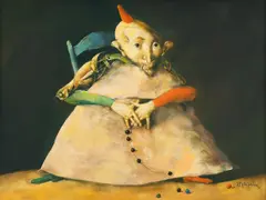 Georges Mazilu, Le rosaire cassé, acrilic pe pânză