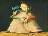 Georges Mazilu, Le rosaire cassé, acrilic pe pânză