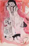 Tia Peltz, Copilul, acuarelă și marker pe hârtie