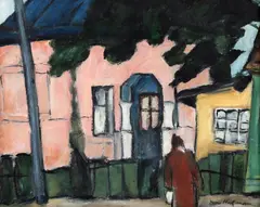 Dan Hatmanu, Casa roz, ulei pe carton