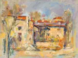 Ion Musceleanu, Citadină, 1995, ulei pe carton