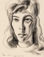 Dragoș Morărescu, Lili, 1947, cărbune pe hârtie