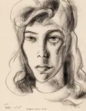 Dragoș Morărescu, Lili, 1947, cărbune pe hârtie