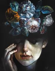 Alfred Rece, Scent of a Woman, pastel pe hârtie