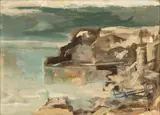 Nicolae (Nicolai) Georgescu, Mare la Sozopol, 1984, ulei pe carton