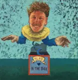 Vlad Paraschiv, Untitled (Vlad in The Box), 2023, ulei pe pânză