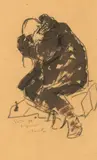 Nicolae Tonitza, Studiu pentru ”Prizonierii”, 1919-1920, cărbune și laviu pe hârtie