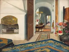 George Catargi, Interior boieresc, anii '20, ulei pe placaj