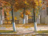 George Catargi, Lumină de toamnă, 1943, ulei pe carton