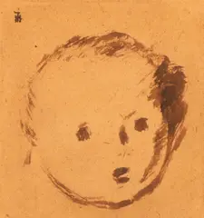 Nicolae Tonitza, Cap de copil, anii '20, tuș pe hârtie
