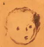 Nicolae Tonitza, Cap de copil, anii '20, tuș pe hârtie