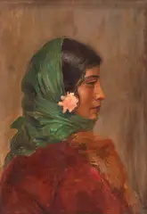 Pierre Auguste Bellet, Baticul verde, 1895-1900, ulei pe pânză