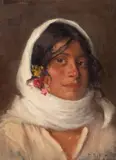 Pierre Auguste Bellet, Chivuță cu flori în păr