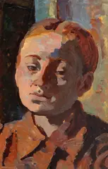 Melancolie by Lola Schmierer Roth, anii '40, ulei pe carton subțire, sold Jun 2026