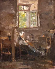 Nicolae Grigorescu, Bretonă, cca. 1880, ulei pe pânză