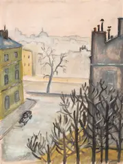 Theodor Pallady, Vedere spre Place Dauphine, anii '20, ulei pe carton