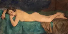 Modelul by Alexandru Moscu, 1923, pastel și cărbune pe hârtie, offered Jun 2026