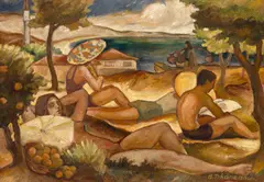 Vară la Balcic by Alexandru Tohăneanu, ulei pe carton, sold Jun 2026