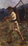 Octav Băncilă, De la coasă, cca. 1915, ulei pe pânză