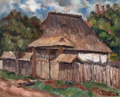 Dumitru Ghiață, Casă părintească, ulei pe pânză
