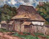 Dumitru Ghiață, Casă părintească, ulei pe pânză