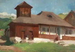 Ipolit Strâmbu, Bolnița Mănăstirii Suzana, 1916, ulei pe carton