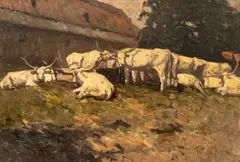Ernő Tibor, Odihna bivolilor, anii '30, ulei pe carton