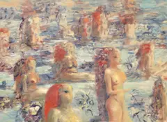 Sabin Bălașa, Nimfe, 1976, ulei pe pânză