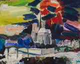 Dimitar Kirov, Paris, my favourite city, 1980's, маслени бои върху платно