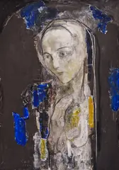 Svetlin Rusev, Female portrait, 2004, маслени бои върху шперплат