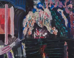 Dimitar Kirov, A little night music, 1989, маслени бои върху платно