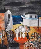 Vasilka Moneva, Sozopol motifs, маслени бои върху платно