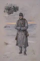 Jaroslav Veshin, Memory of peace, 1914, темпера върху хартия