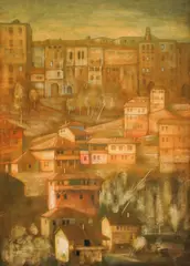 Vasil Stoilov, Veliko Tarnovo, акварел и пастел върху хартия