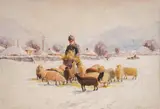 Pavel Frantsaliyski, Winter care, акварел върху хартия