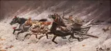 Konstantin Stoilov, Kazak, маслени бои върху дърво