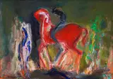 Petar Pironkov, Rider, 1999, маслени бои върху платно