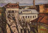 Panayot Panayotov, Cityscape, 1959, маслени бои върху картон