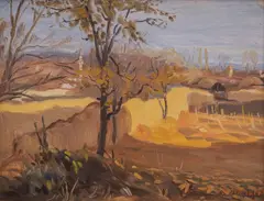 Stanyo Stamatov, Summer landscape, маслени бои върху шперплат