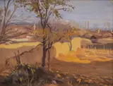 Stanyo Stamatov, Summer landscape, маслени бои върху шперплат