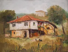Stoyan Vasilev, Summer in the countryside, маслени бои върху картон
